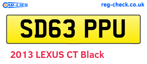 SD63PPU are the vehicle registration plates.