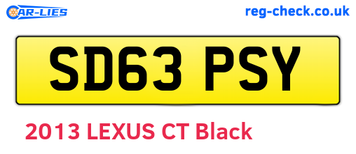 SD63PSY are the vehicle registration plates.