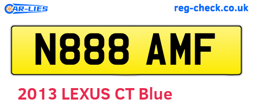 N888AMF are the vehicle registration plates.