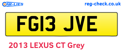 FG13JVE are the vehicle registration plates.