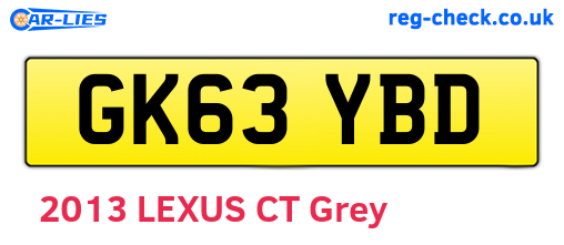 GK63YBD are the vehicle registration plates.