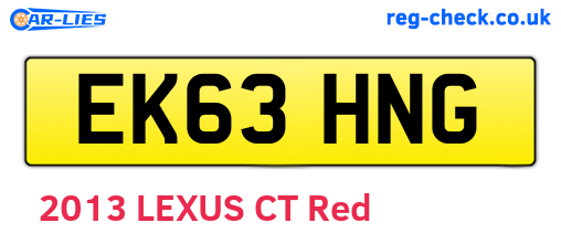 EK63HNG are the vehicle registration plates.