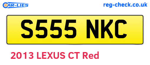 S555NKC are the vehicle registration plates.