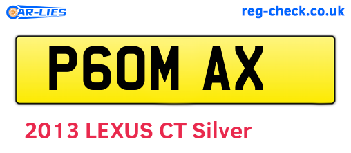 P60MAX are the vehicle registration plates.
