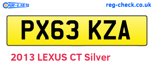 PX63KZA are the vehicle registration plates.