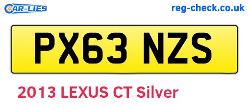 PX63NZS are the vehicle registration plates.