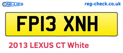 FP13XNH are the vehicle registration plates.
