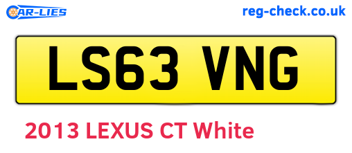LS63VNG are the vehicle registration plates.