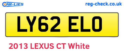 LY62ELO are the vehicle registration plates.