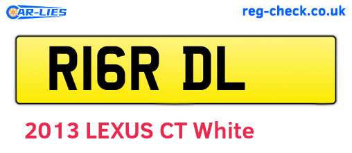 R16RDL are the vehicle registration plates.