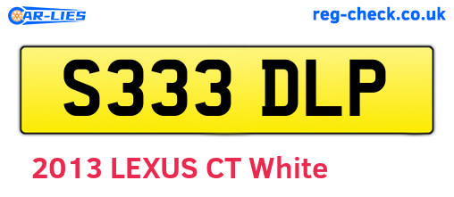 S333DLP are the vehicle registration plates.