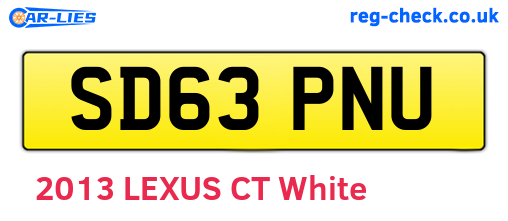 SD63PNU are the vehicle registration plates.