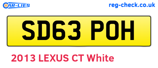 SD63POH are the vehicle registration plates.