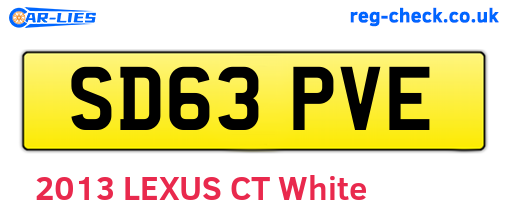 SD63PVE are the vehicle registration plates.