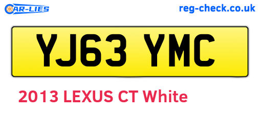 YJ63YMC are the vehicle registration plates.