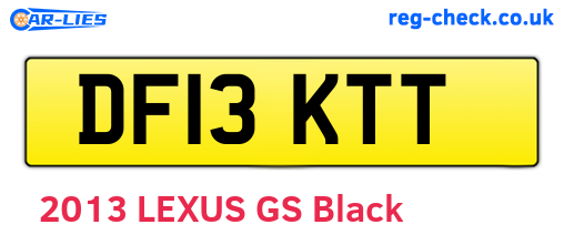 DF13KTT are the vehicle registration plates.
