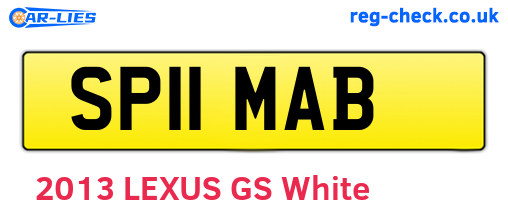 SP11MAB are the vehicle registration plates.