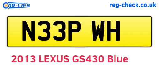 N33PWH are the vehicle registration plates.