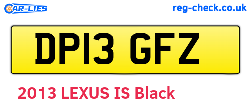 DP13GFZ are the vehicle registration plates.