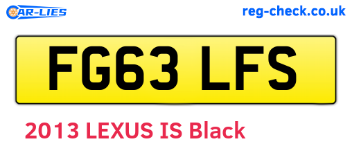 FG63LFS are the vehicle registration plates.