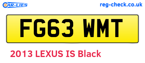 FG63WMT are the vehicle registration plates.