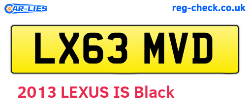 LX63MVD are the vehicle registration plates.