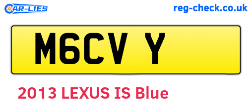 M6CVY are the vehicle registration plates.