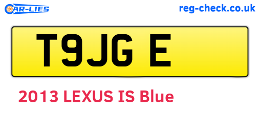T9JGE are the vehicle registration plates.
