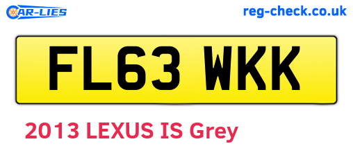 FL63WKK are the vehicle registration plates.