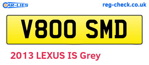 V800SMD are the vehicle registration plates.