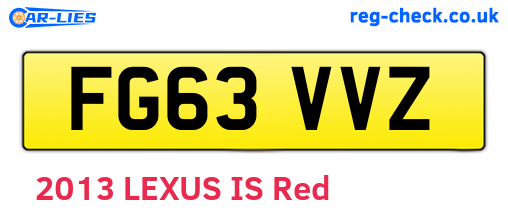 FG63VVZ are the vehicle registration plates.