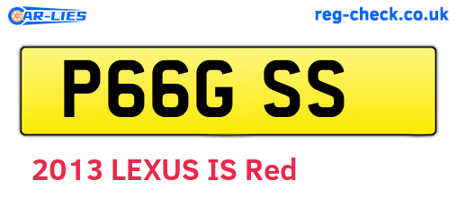 P66GSS are the vehicle registration plates.