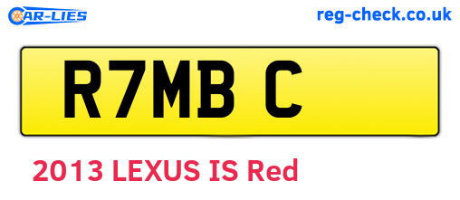 R7MBC are the vehicle registration plates.