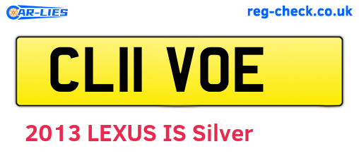 CL11VOE are the vehicle registration plates.