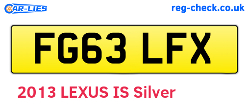 FG63LFX are the vehicle registration plates.