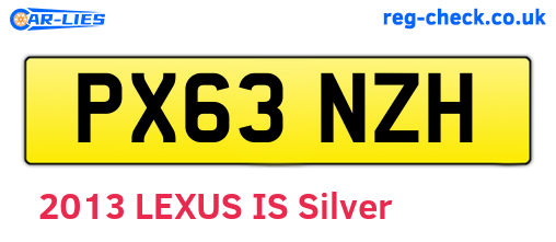 PX63NZH are the vehicle registration plates.
