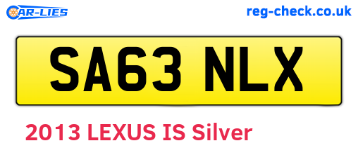 SA63NLX are the vehicle registration plates.