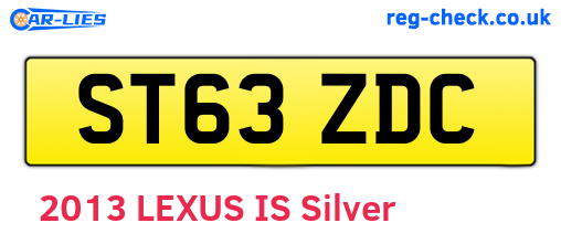 ST63ZDC are the vehicle registration plates.