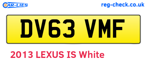 DV63VMF are the vehicle registration plates.