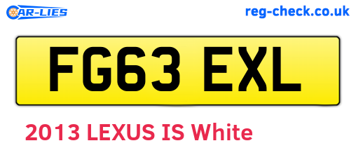 FG63EXL are the vehicle registration plates.