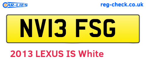 NV13FSG are the vehicle registration plates.
