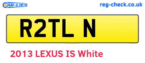 R2TLN are the vehicle registration plates.