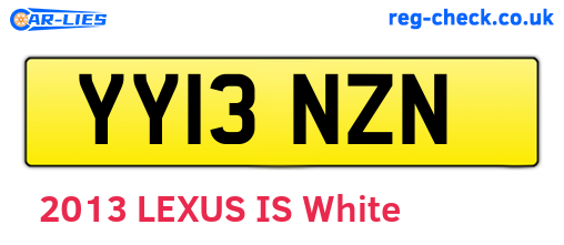YY13NZN are the vehicle registration plates.