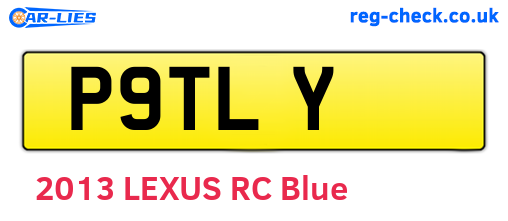 P9TLY are the vehicle registration plates.