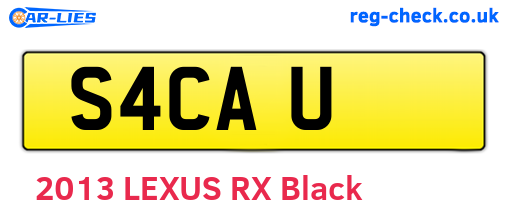 S4CAU are the vehicle registration plates.