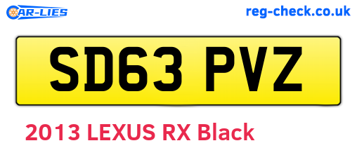 SD63PVZ are the vehicle registration plates.
