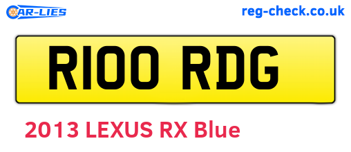 R100RDG are the vehicle registration plates.