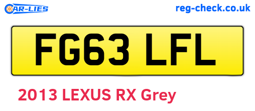 FG63LFL are the vehicle registration plates.