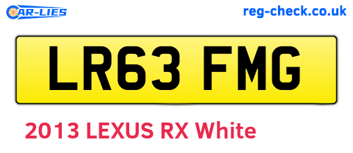 LR63FMG are the vehicle registration plates.