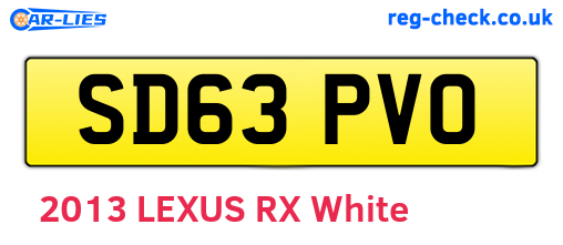 SD63PVO are the vehicle registration plates.